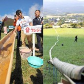 Mì Somen chảy dài 4km trên núi Oita, lập kỷ lục thế giới